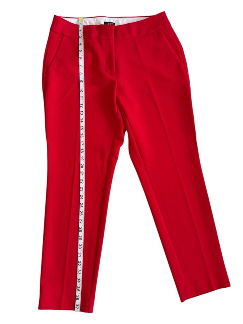 LOFT Red Women's Julie Trousers - Tailored light tapered Leg Sz: 6 - Picture 10 of 11